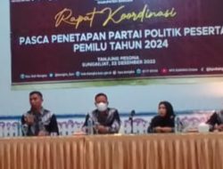 KPU Kabupaten Bangka Gelar Rapat Koordinasi, Penetapan Partai Politik Peserta Pemilu 2024